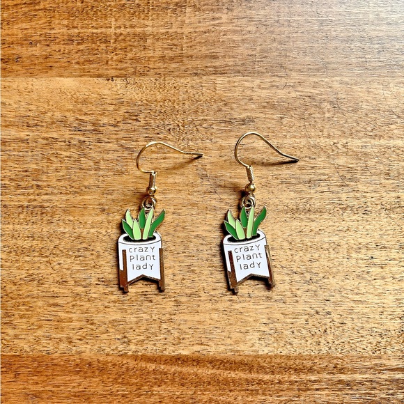 Crazy Plant Lady Earrings - Picture 2 of 2